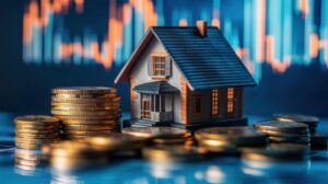 Model house surrounded by coins, representing property investment with Spartan Property Estate Agents.