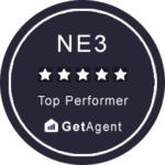 Spartan Property Estate Agents, NE3 Top Performer badge from GetAgent, featuring a 5-star rating.